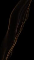 Stylish dark minimalist tech background with a golden fractal light wave gently rippling towards the camera. This abstract vertical technology background is full HD and a seamless loop. video