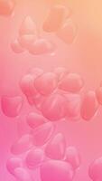 Peachy pink organic blob shapes morphing and floating upwards. Looping HD abstract vertical background. video