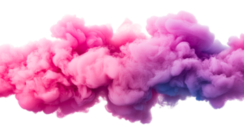 Abstract colorful smoke plume, ethereal and dreamlike effect, cut out transparent png