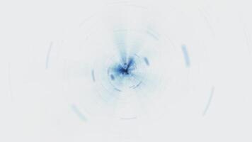 Flying through a blue light tunnel of energy particles and light beams. This minimalist portal vortex effect motion background is full HD and a seamless loop. video