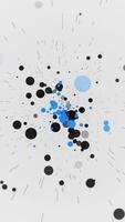 Particle background with blue and black sphere particles and stars flowing towards the camera. Full HD and looping vertical particles animation. video