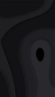 Stylish dark cutout fractal animation with organic morphing wavy shapes. Vertical abstract background. video