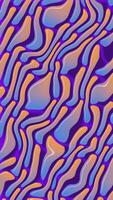 A vibrant colorful repeating wavy pattern of shiny blue and orange morphing organic blob shapes. Full HD and looping abstract vertical motion background animation. video
