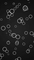Simple black and white motion background with a pattern of gently moving white circles. Looping full HD minimalist vertical animation. video