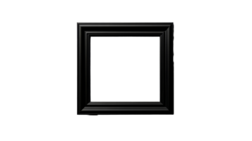 Black decorative frame with transparent background for art display png
