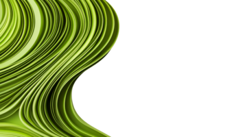 Abstract green wave shape with smooth curves and texture png