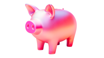 Colorful piggy bank for saving coins and teaching financial skills png