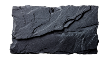 Textured gray stone slab with jagged edges, background , cut out transparent png