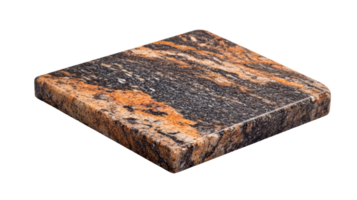 Granite countertop sample texture of surface pattern, cut out transparent png