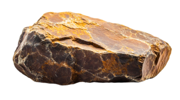 Rock formation with cracks, geology concept, rock texture, brown rock , cut out transparent png