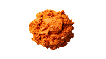 Close up view of fried chicken nugget, cut out transparent png