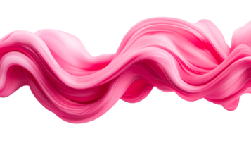 Pink swirl, abstract wave, art creation, 3d rendering, flow, cut out transparent png