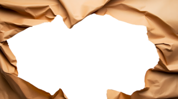 Torn paper edges brown texture background abstract design, cut out transparent png