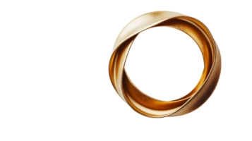 Golden Strip, Infinite Loop Shape, Elegant Design Element, cut out transparent png