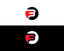 Letter F or FB Abstract Initial Logo Design Elegant Template. vector