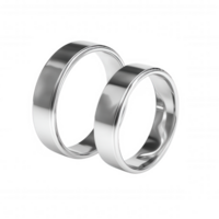 mínimo elegante Casamento argolas definir, trabalhada a partir de branco ouro, exibindo lustroso Projeto. esses argolas simbolizar amor e compromisso, perfeito para Eterno União png