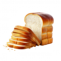Freshly sliced bread showcases golden crust and soft interior, perfect for breakfast or sandwiches. Its inviting aroma and texture make it delightful addition to any meal png