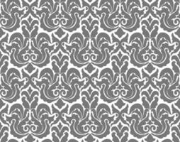Damask seamless pattern. Gray damask pattern with symmetrical floral motifs for wallpaper and interior design themes. vector