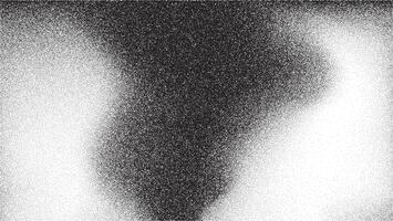 Noise gradient grain background with abstract black and white effect. Paint brush dots and shapes on grainy sand paper. Wavy spray grunge with dark space circles and vintage splatter fluid. vector