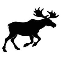 Majestic Running Moose Clipart Design for Wildlife Projects. vector