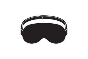 A black and white image of a pair of goggles vector