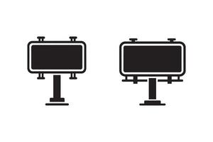 Two black and white billboards on a white background vector