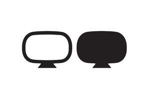 Two black and white television sets with a white background vector