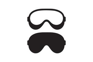 Two goggles are shown on a white background vector
