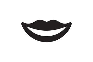 A black and white smile icon on a white background vector