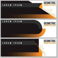 Modern Banner Layout with Bold Geometric Shapes and Arrows vector