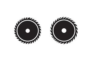 Two circular saw blades on a white background vector