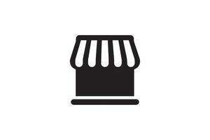 A black and white icon of a hat on a table vector
