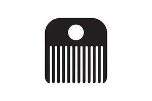 A black and white image of a comb vector