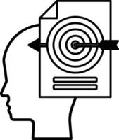 head with a arrow pointing to a target vector