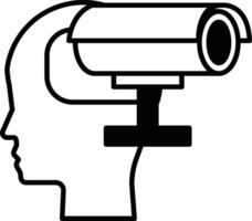 head with a eye and a line on the forehead vector