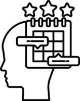 head with a star on it and a square with a star on it vector