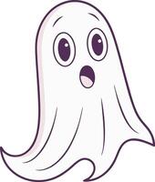 Minimalist Ghost Boo with Surprised Expressio sketch artn vector