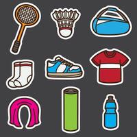 set of badminton good for sticker, badge, element design, print design, etc vector