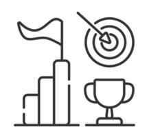 Success icon . Business Start up concept for landing page, social media, business project, app. Target, idea vector