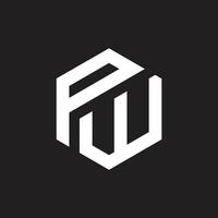 PW Letter monogram Initial Logo Design Template Illustration. PW elegant and Professional icon design vector
