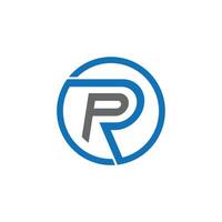PR Letter monogram Initial Logo Design Template Illustration. PR elegant and Professional icon design vector