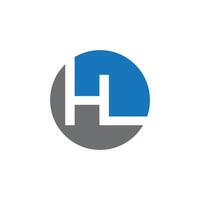 HL Letter monogram Initial Logo Design Template Illustration. HL elegant and Professional icon design vector