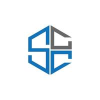 SCC Letter monogram Initial Logo Design Template Illustration. SCC elegant and Professional icon design vector
