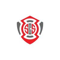 SCS Letter monogram Initial Logo Design Template Illustration. SCS elegant and Professional icon design vector