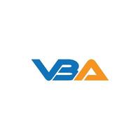 VBA Letter monogram Initial Logo Design Template Illustration. VBA elegant and Professional icon design vector