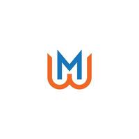 WM Letter monogram Initial Logo Design Template Illustration. WM elegant and Professional icon design vector