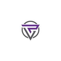 VP Letter monogram Initial Logo Design Template Illustration. VP elegant and Professional icon design vector