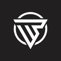 WP Letter monogram Initial Logo Design Template Illustration. WP elegant and Professional icon design vector