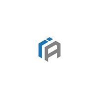 IA Letter monogram Initial Logo Design Template Illustration. IA elegant and Professional icon design vector