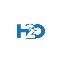 H20 Letter monogram Initial Logo Design Template Illustration. H20 elegant and Professional icon design vector